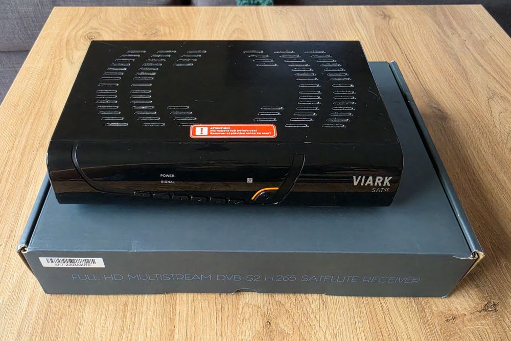 Dekoder satelitarny VIARK SAT 4K tuner SAT DVB-S2X nowy pilot
