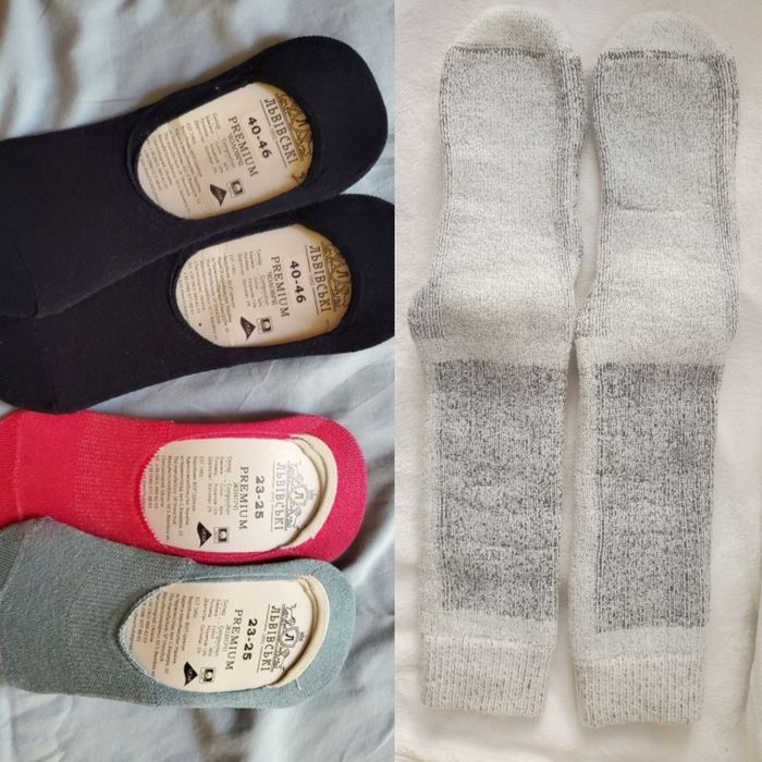 Шкарпетки теплі шерстяні. Сліди шкарпетки бавовна