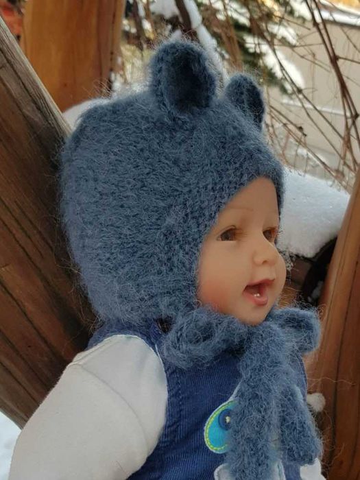 Czapka Miś jeans 50/52 PROMOCJA