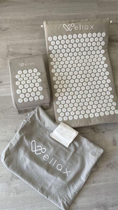 Wellax tapete de acupressão + almofada + bolsa