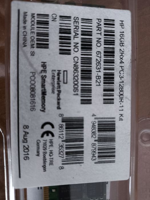Pamięć RAM HP 16 gb.