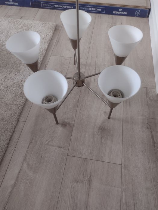 Lampa sufitowa wisząca żyrandol szklany