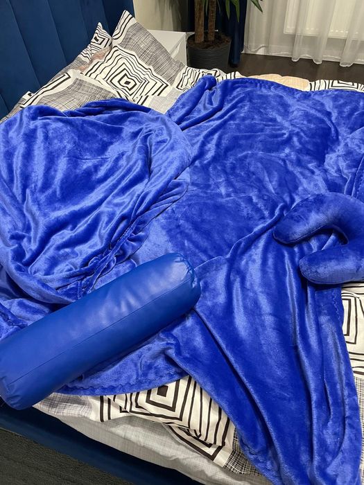 Плюшевый набор на кушетку! Чехол + плед + подголовник