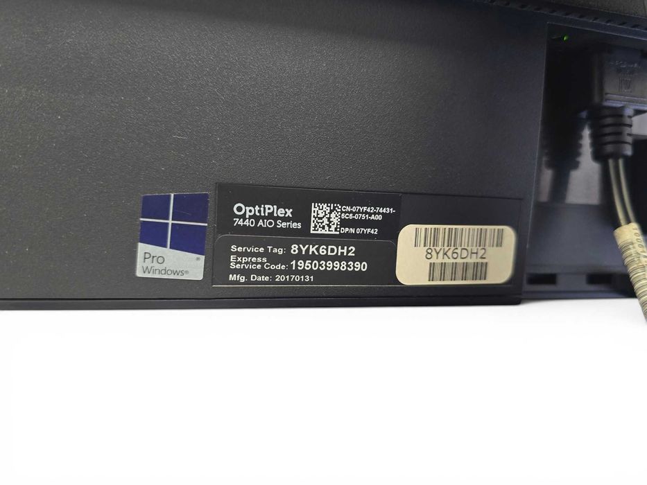 Komputer All in One Dell 7440 I5 640ssd 8gb ram Win 10 24" Led