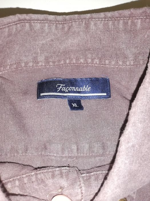 Camisa de linho Façonnable T-XL