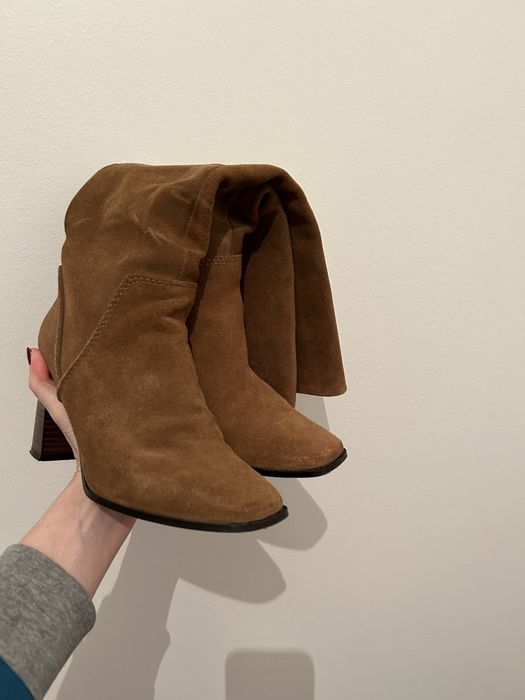 Botas cano alto pele Mango 37