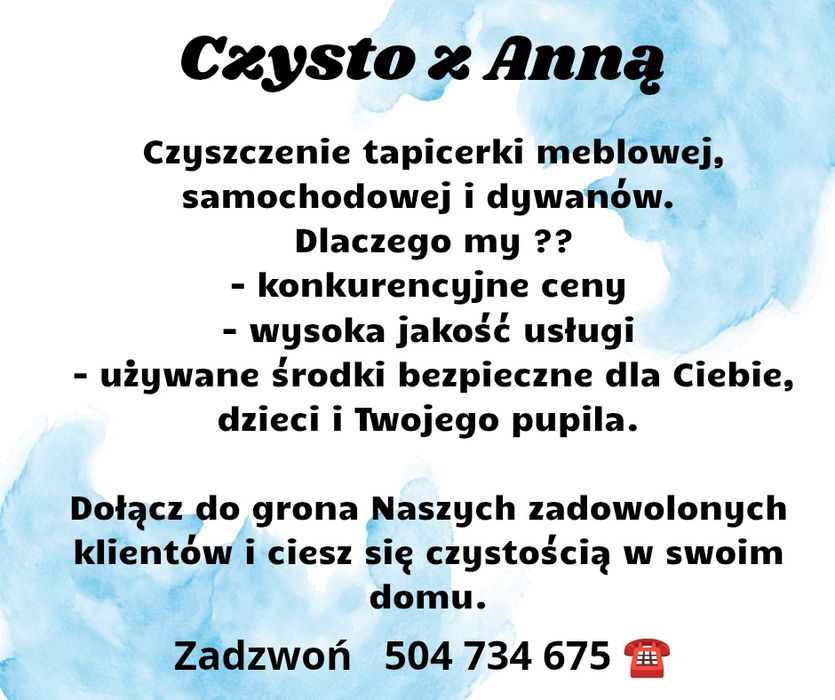 Czyszczenie tapicerki