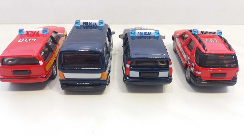 Volvo 850/Mercedes Vito/ML 320/Policja/Straż pożarna skala 1/72