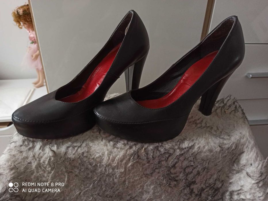 Buty Obcasy ze skóry