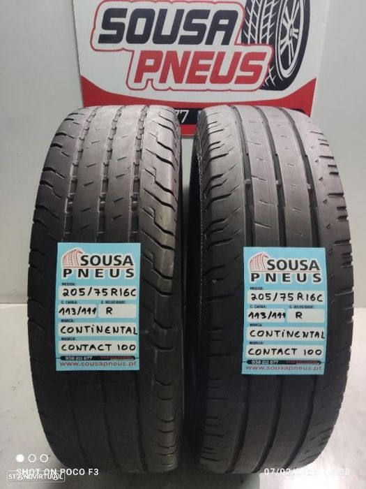 2 pneus semi novos 205-75r16c continental - oferta dos portes