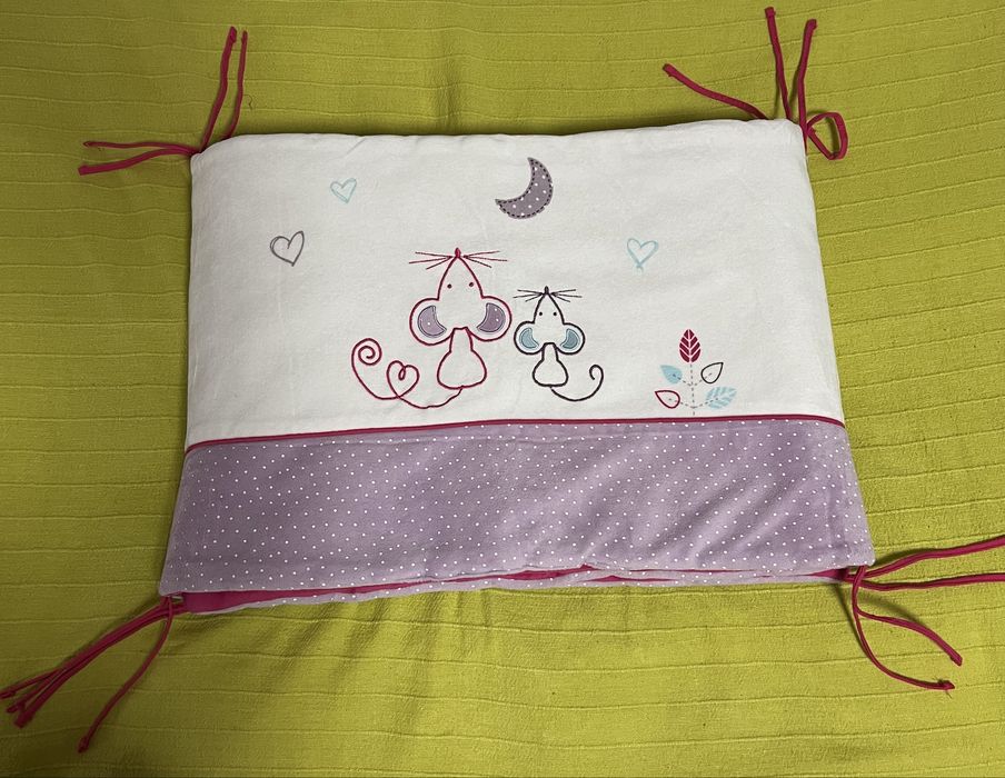 Roupa de cama de grades e saco cama para bebe