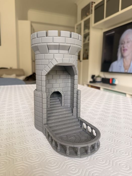 Torre de Dados Interativa (Castelo com Ponte Retrátil) - RPG, D&D, Jogos de Tabuleiro