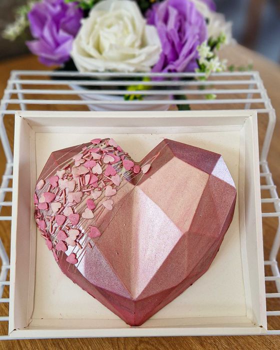 Coração de chocolate trufado