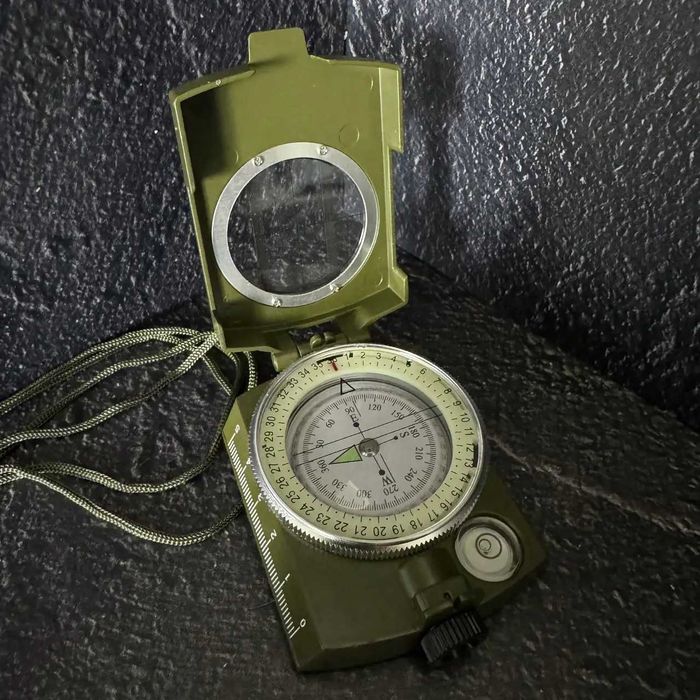 Компас артилерійський військовий тактичний металевий з чохлом К4580