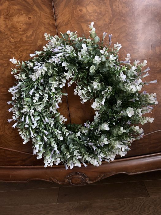 Wiosenny wielkanocny duży wianek 40 cm