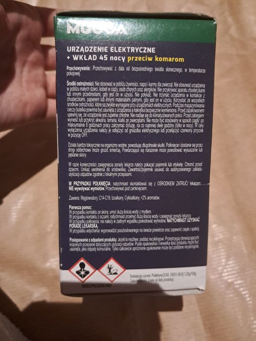 Mugga urządzenie elektryczne przeciw komarom