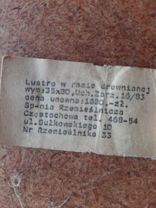 Lustro vintage PRL
