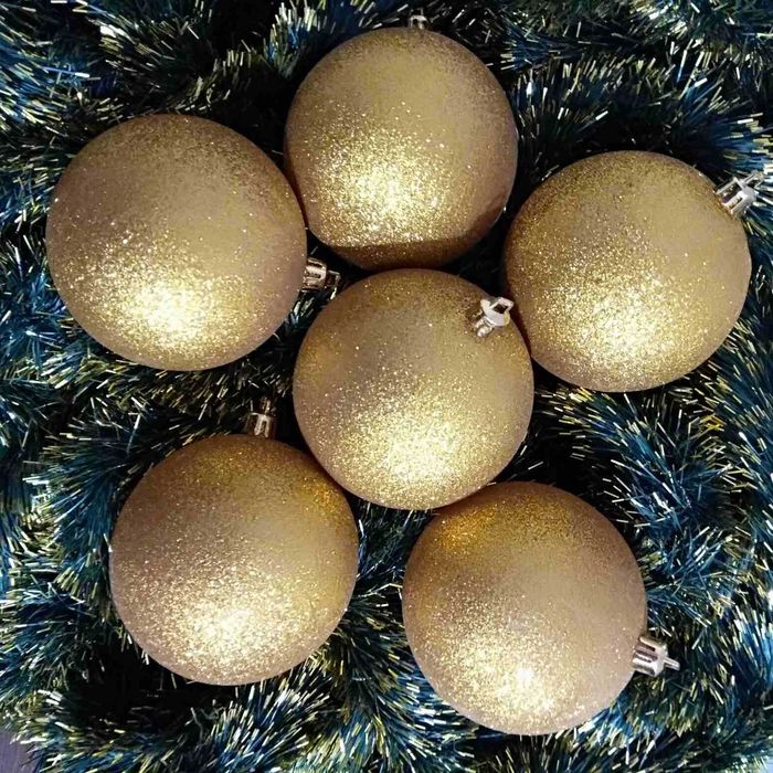 Ялинкові іграшки / Комплект куль пластикових (D10cм) та дощик (6м)