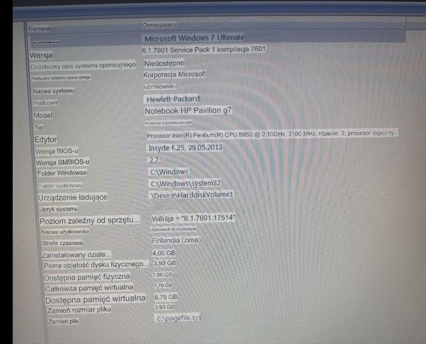 Laptop HP Pavilion g7 Notebook PC