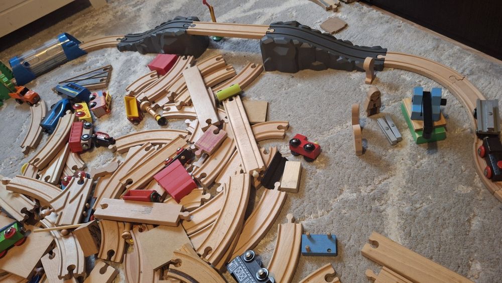 Tory drewniane. Kolejka ogromny zestaw