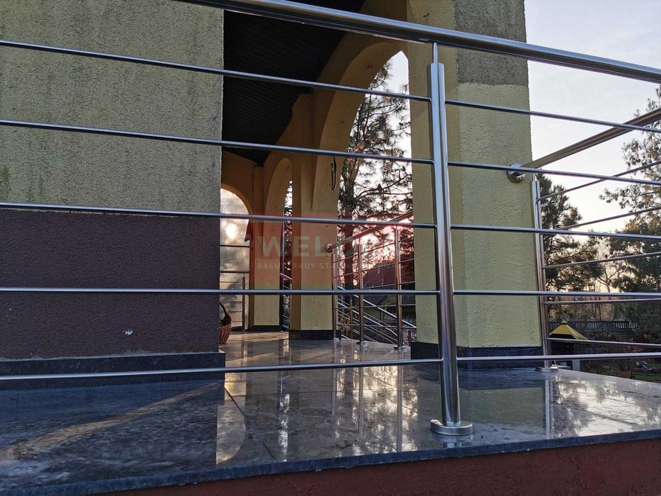Balustrady nierdzewne Harfa Poręcz antracyt Barierka Balkon