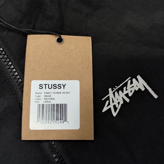 Двухсторонняя курточка stussy 8 ball sherpa reversible jacket: 4