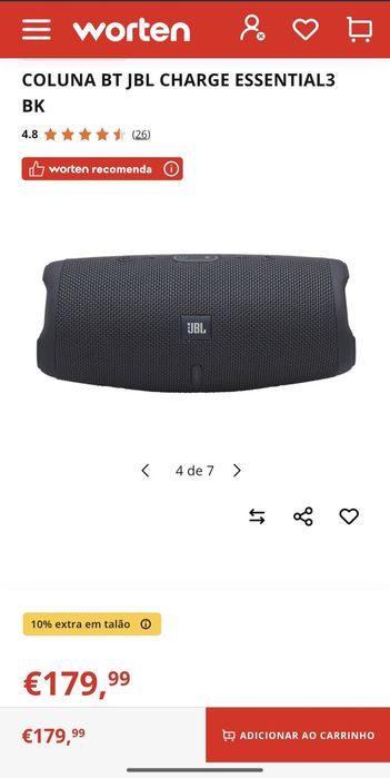 Jbl charge essential 3se (modelo novo)