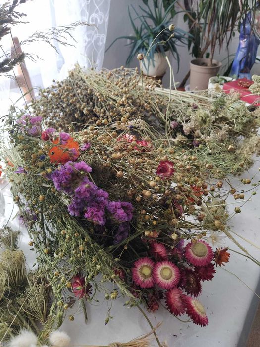 Сушені квіти та трави, натуральні, не оброблені