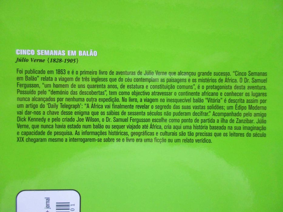 Júlio Verne - - - Cinco Semanas em Balão - - - - - Livro
