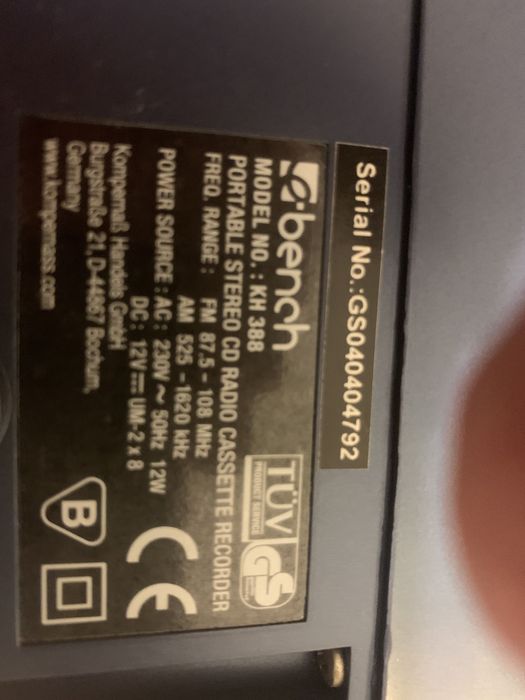 Rádio leitor cd e dek cassetes