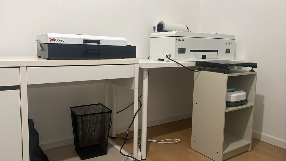 MAQUINA epson L1800 DTF textil + forno com isolamento + prensa 15x15
