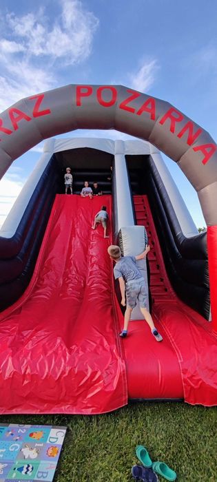 Wynajem dmuchaniec na komunię. Straż Pożarna zjeżdżalnia na imprezy