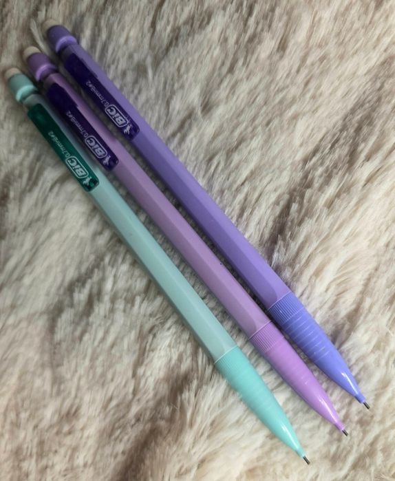 3x Ołówek Automatyczny BIC Matic Pastelowy z Gumką