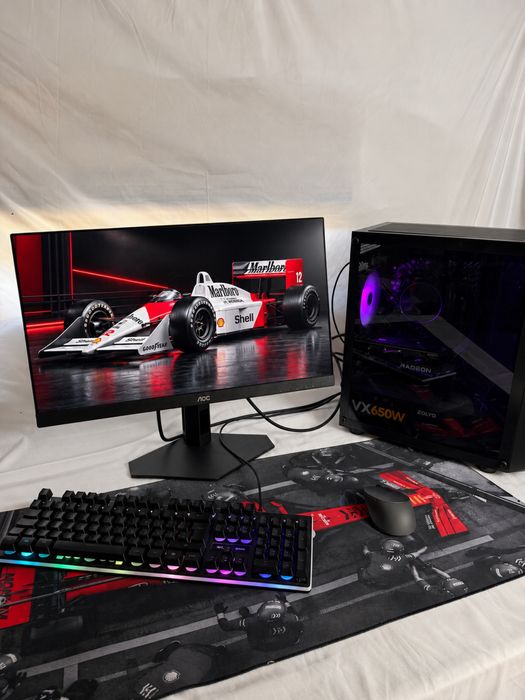 FULL SETUP GAMING | i5-12400F + RX 7600 8GB + 16GB + 1TB NVMe + AOC 180Hz + Teclado + Rato