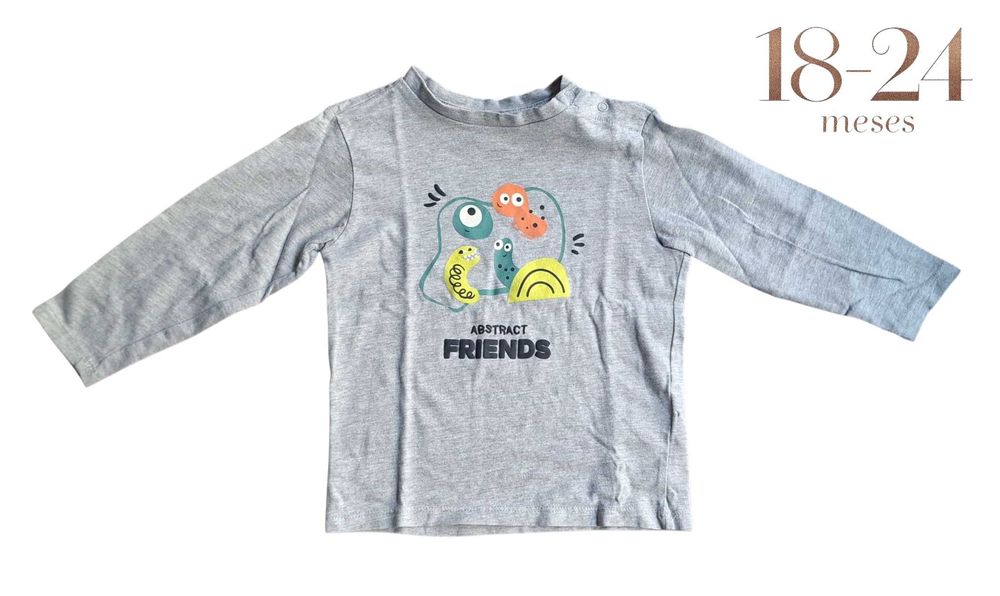 Camisola Fina Cinzenta Zippy 18-24 meses