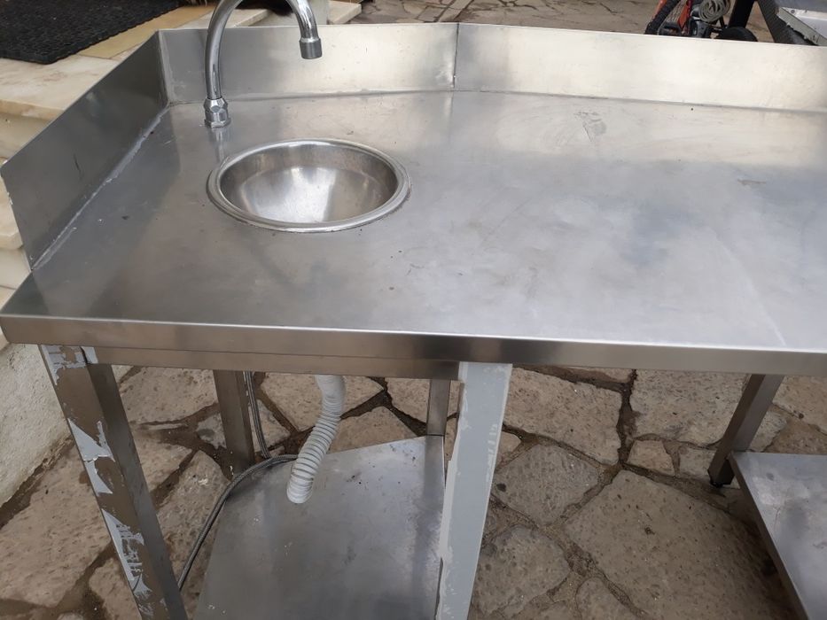 Bancada lavaloiça 2,30mts.completo industrial.