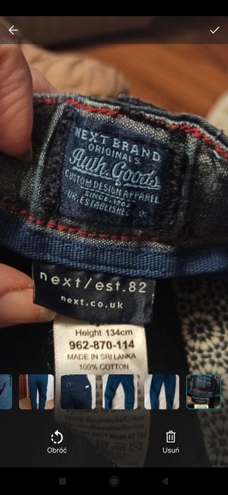 Sg Granatowe spodnie 134 spodnie chłopięce 134