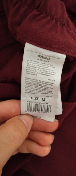 Spodnie chinosy do kostek damskie M/38 Sinsay