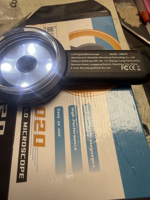 Microcopio  com lcd HM020  com visor de 2”