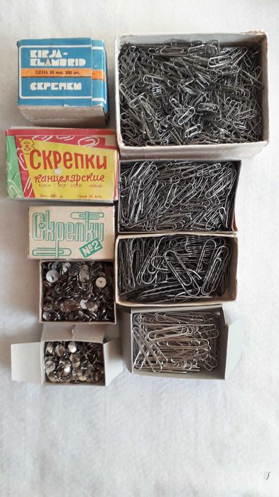 Цанговые карандаши, скрепки, дырокол