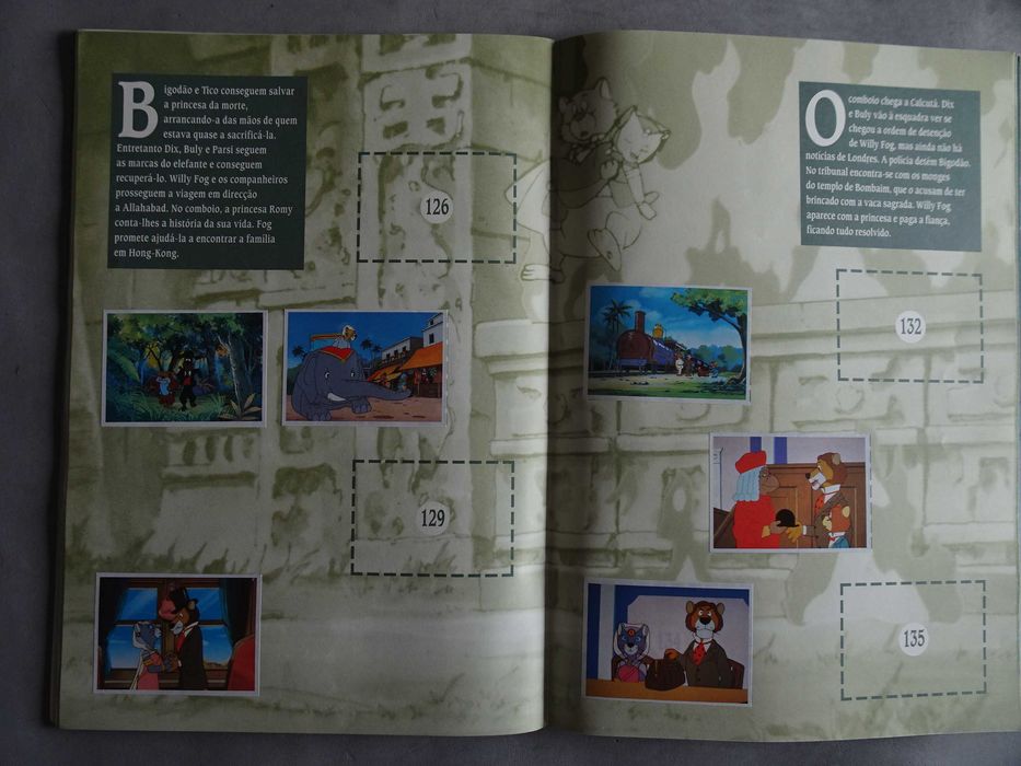 Caderneta cromos A Volta Mundo Willy Fog / Dartacão três moscãoteiros