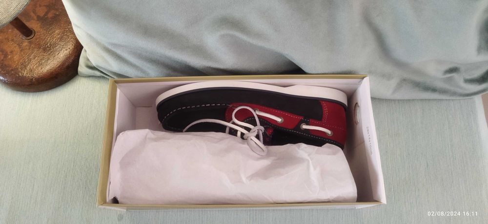 Sapatos náuticos em pele novos Lion of Porches-34