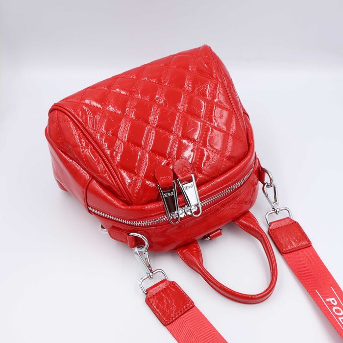 Рюкзак жіночий шкіряний лаковий Polina & Eiterou 21006 Рюкзак женский