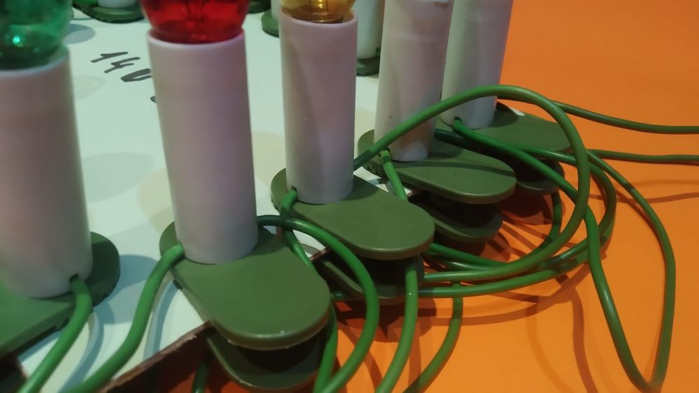Dekoracja na choinkę lampki choinkowe retro z PRL-u 43