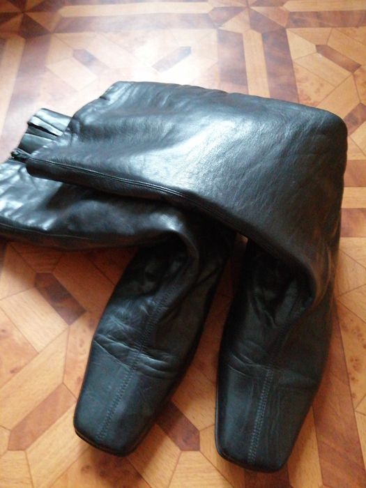 Kozaki skórzane skóra czarne cholewka Airstep 40