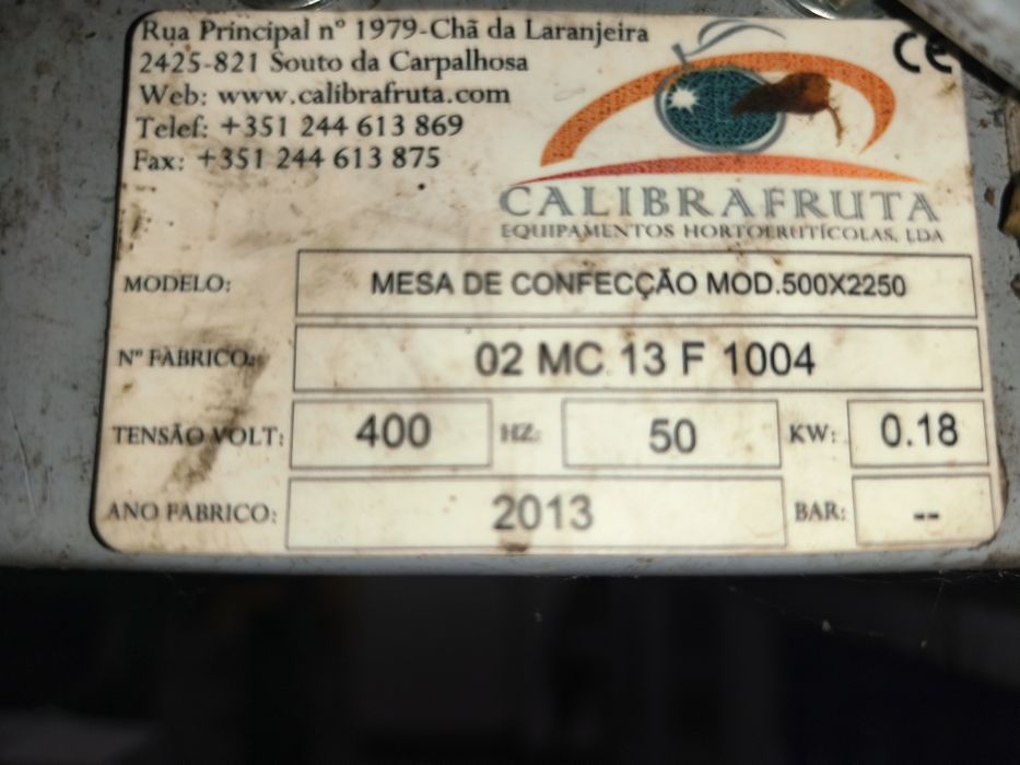 Passadeiras transportadoras de fruta