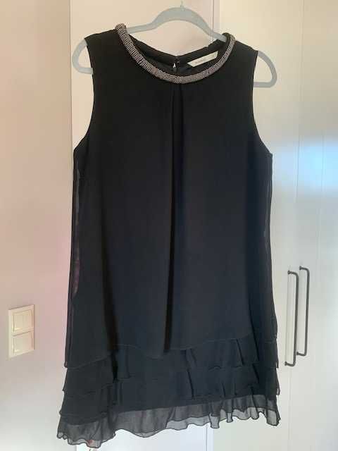 Monnari 42 sylwester studniówka czarna sukienka elegancka