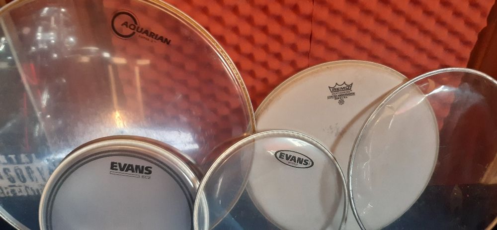 Naciagi Aquarian Modern Vintage 18' + Evans 18 ' g1 + inne Remo, Evans 18'13 12''10'+3 reso.Zamiana