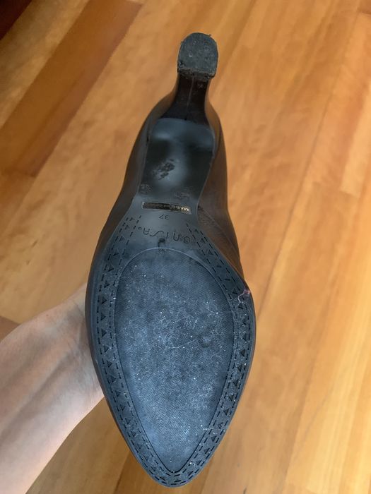 Botas Unisa castanhas salto alto