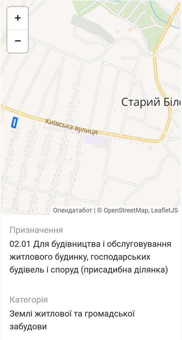 Продаж приват. ділянки під забудову 15 сот. поруч Старої Подусівки.